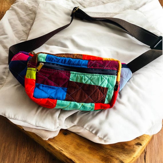 Unisex Colourful Fanny Pack with zipper pockets, Corduroy Sling Bag, Round Shoulder Bag, Crossbody belt bag, fanny pack for women
