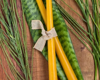 Beeswax Taper Candle Set – 100% Locally Sourced Beeswax | Handcrafted, Natural, Clean-Burning