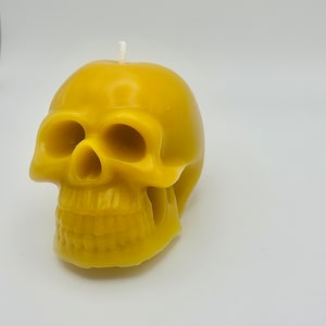 Skull Head Candle | 100% Beeswax Candle | Halloween Candle | Spooky Candle