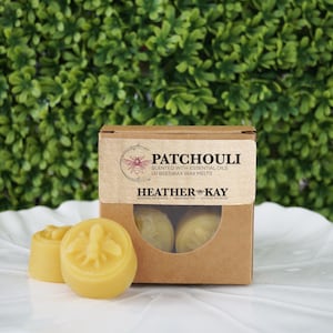 Patchouli Beeswax Wax Melts – Handmade Aromatherapy | Natural, Non-Toxic, Eco-Friendly Essential Oil Melts | Relaxation & Wellness Gift
