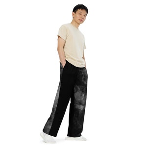 Schwarz weiß Marmor Unisex Weitbein Hose