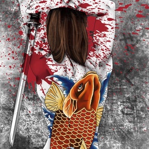 Yakuza Koi Fish Tattoo Female Print