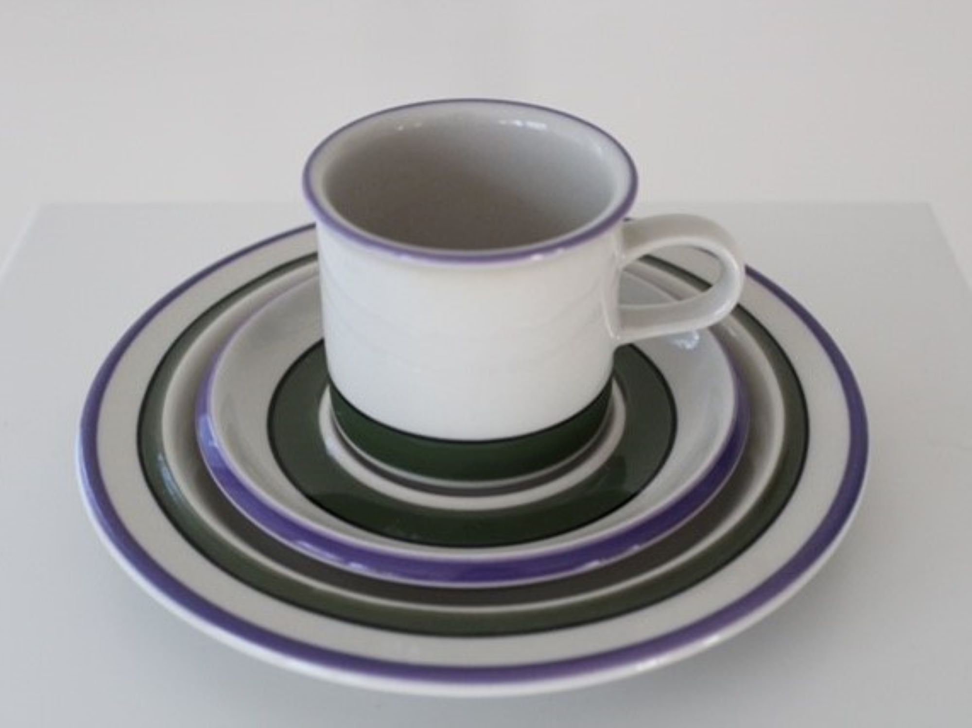Arabia Finland SELJA Coffee Cup, Saucer and Side Plate - Etsy