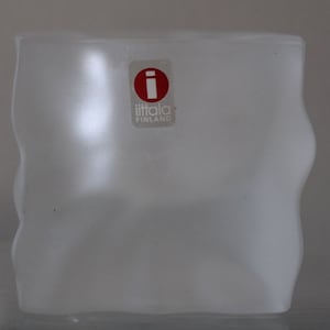 Iittala Finland ICE CUBE glass candle holder for tea light model 2608