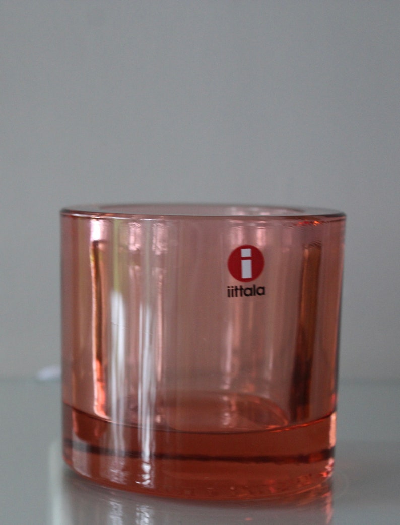 Portavelas Iittala Kivi Transparente | Diámetro 7.2 Cm, Hecho A Mano En Vidrio - Diseño Minimalista Escandinavo