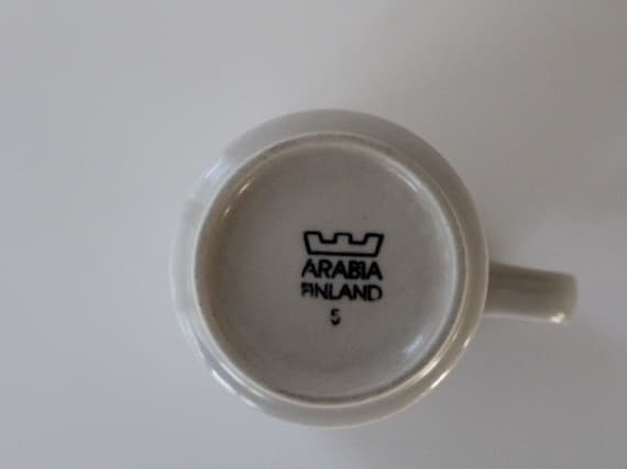 食器 ARABIA FINLAND Vintage Arabia of Finland Cup and Saucer Blue Flower and