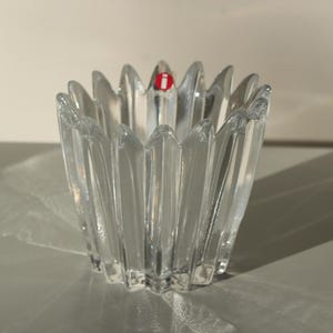 Iittala Finland SCILLA clear glass tealight holder  /candle holder for tea light model 2606