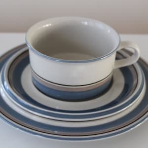 Arabia Finland UHTUA teacup, saucer and side plateArabia Finland UHTUA teacup, saucer and side plate