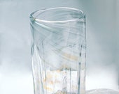 Glass Blown Pale Metallic Vase