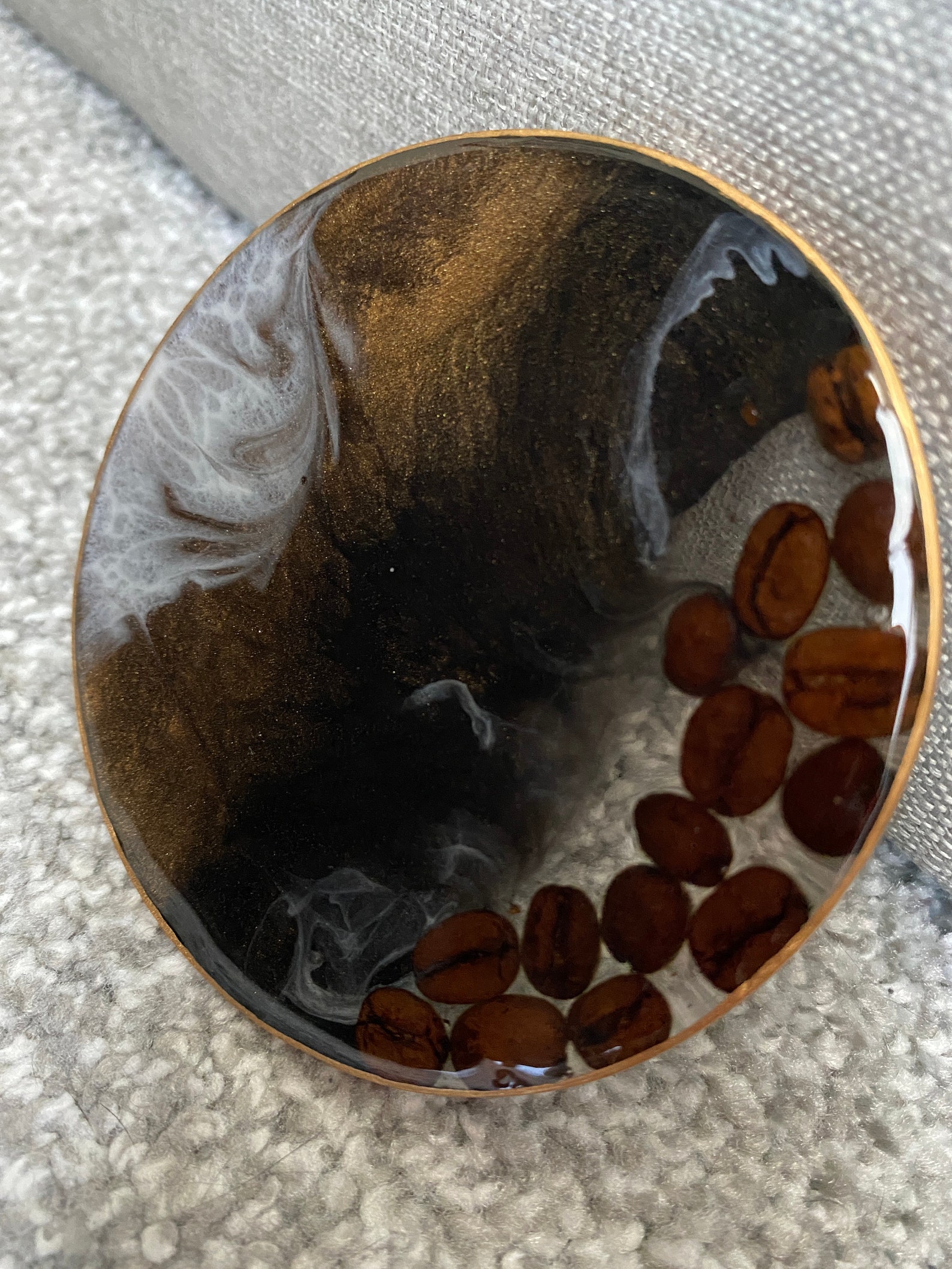 Real Coffee Bean Resin Coasters Etsy