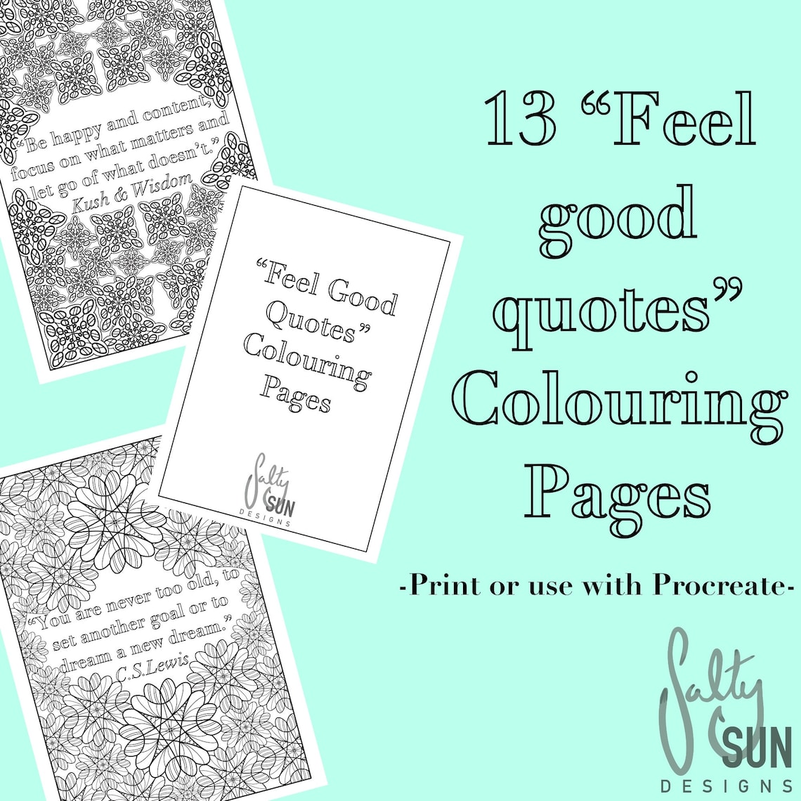 Coloring Printables Feel Good Quotes