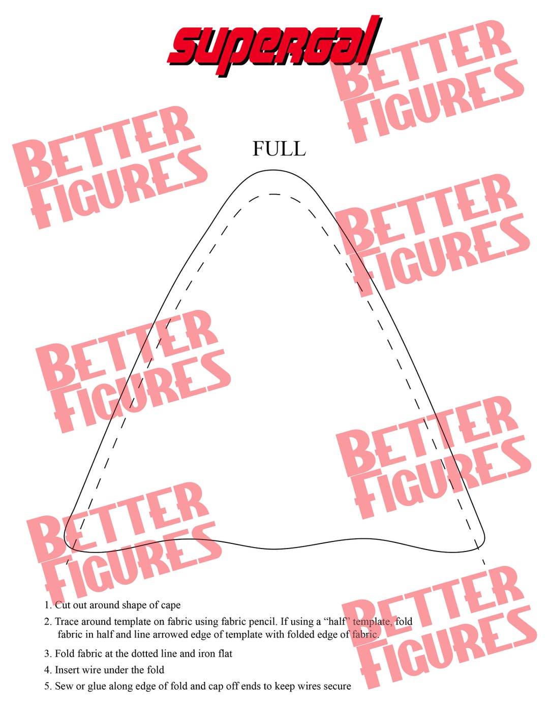 Wired Action Figure Cape Template Supergal Etsy