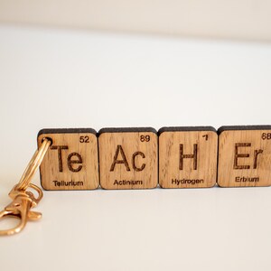 Teachers Key Ring | Periodic Table Key Ring | Science Teacher Gift | End Of School Teacher Gifts