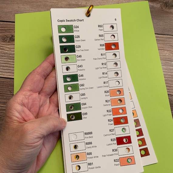 Copic Sketch Swatch Cards: All 358 Colors (digital Download) - Etsy