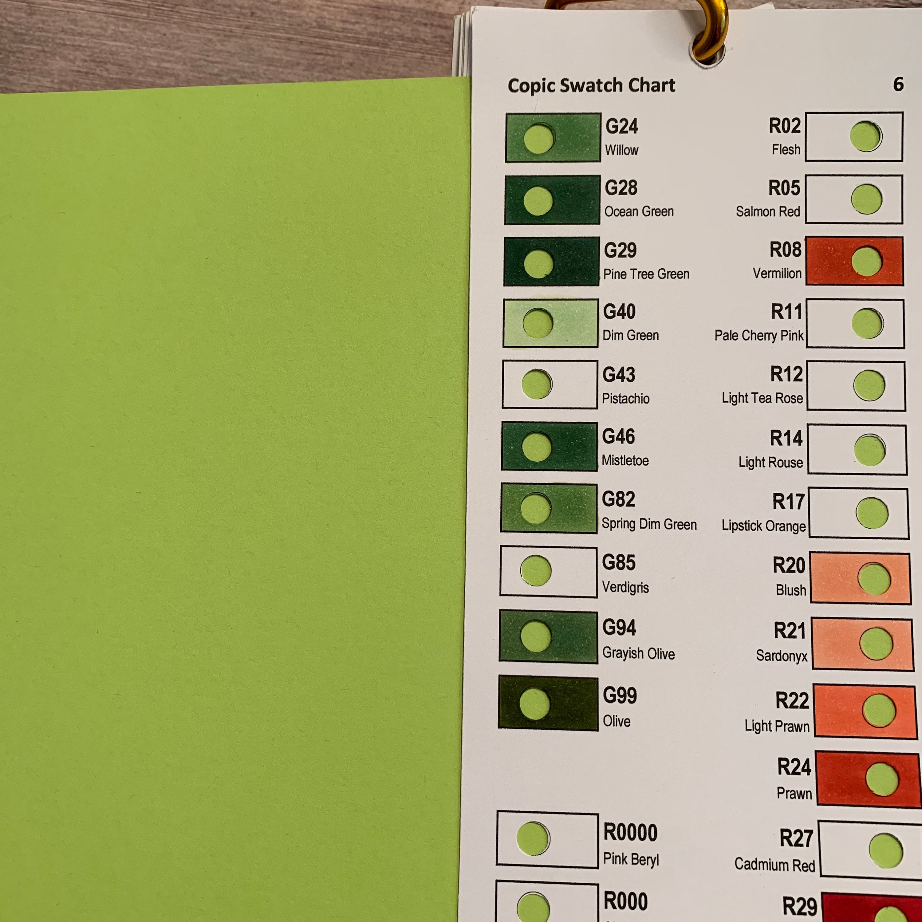 Copic Sketch Swatch Cards: All 358 Colors (digital Download) - Etsy