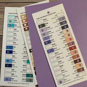 Mazzo / carte Copic Ciao Swatch - SOLO download digitale - Include nomi e numeri per tutti i 180 colori Copic Ciao 2023
