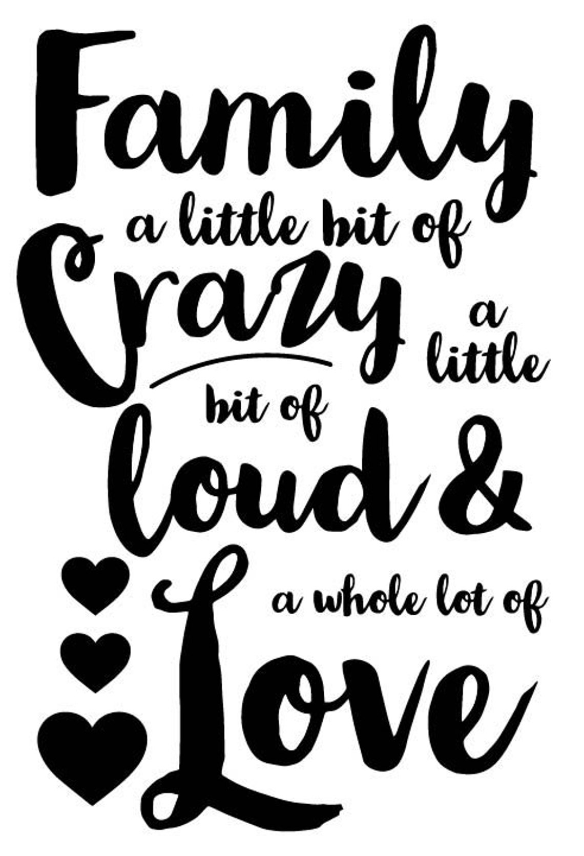 Family a Little Bit Crazy SVG File Etsy