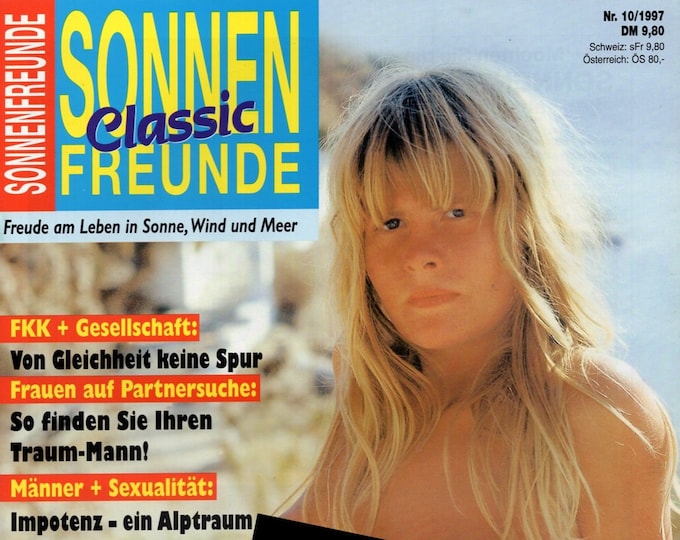 Sonnenfreunde 1997 N10 Naturist Naturist Magazine Magazine Etsy 