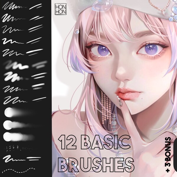 Procreate Brush Pack − HonHon’s Basic Dozen
