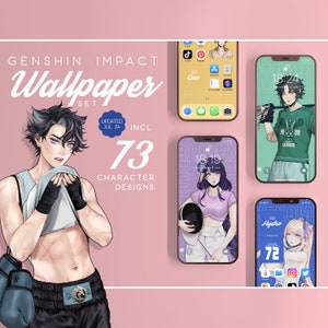 Genshin Impact Smartphone Wallpaper Set (73 Designs)