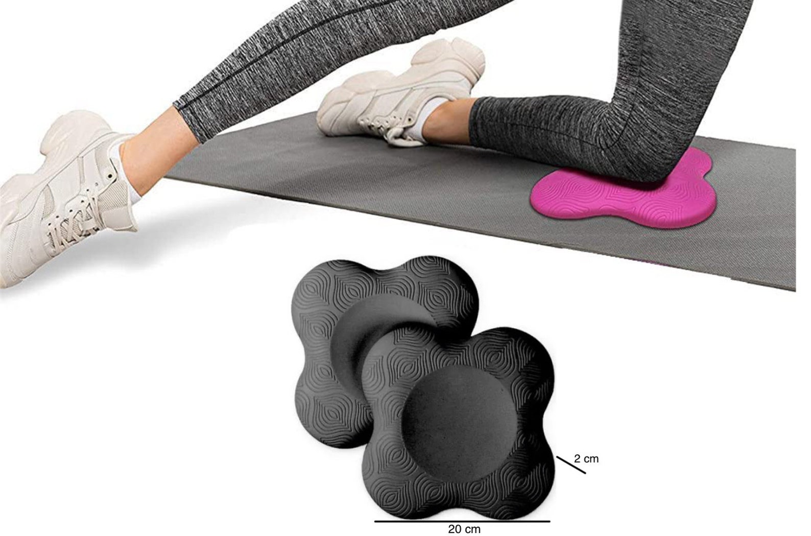 Yoga Knee Pad Cushion 2 Pcs Yoga Pilates Fitness Kneeling Etsy UK