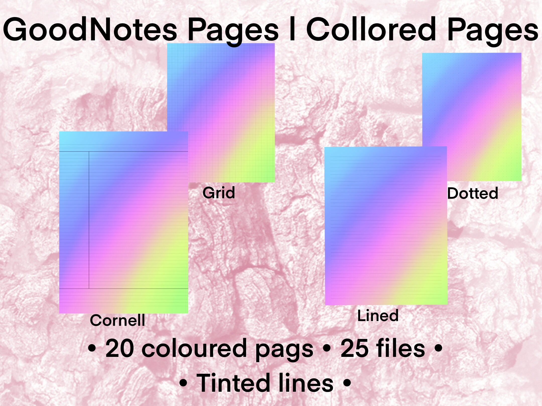 GoodNotes Colored Pages Pride Style 25 Pdf And Image Files Etsy
