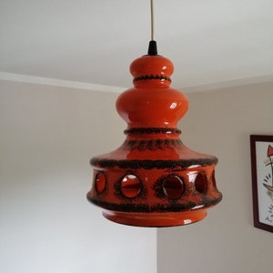 Orange Fat Lava Lamp/Mid Century Ceramic Pendant Light / - Etsy 日本