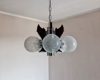 ヴィンテージ・マッツェガ・ムラーノガラス・シャンデリア：ミッド