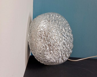 Large Glass Ceiling or Wall Light from Glashütte Limburg/Vintage Textured Glass Flush Mount/Wall Lamp/Ceiling Light/Ice Glass/MCM Sconce
