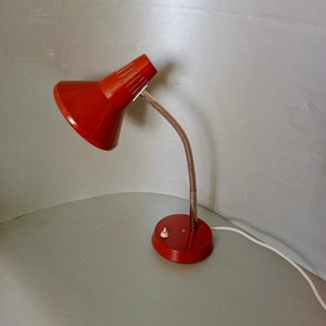 Mid Century Table Lamp/Brown Vintage Industrial Gooseneck Desk lamp Made in Yugoslavia / Vintage Table Lamp/Retro Office Lamp/MCM Desk Lamp