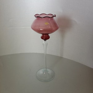 Candelabro Lauscha de vidrio soplado de mediados de siglo / Colección de candelabros de vidrio vintage / Vidrio artístico / Fabricado en Alemania del Este / Turingia / Década de 1970