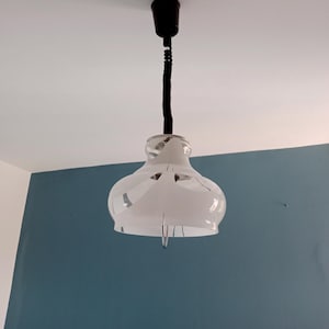 Vintage Murano Glass Pendant Lamp/ Mid Century Ceiling Light/Vintage Hanging Lamp/Mid Century Modern Lighting/Made in Italy/Kitchen Light