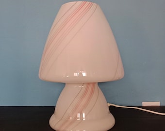 Large Murano Glass Mushroom Table Lamp/MCM Table Lamp/Design Table Lamp/Vintage Mushroom Desk Lamp/Mid Century Modern Table Lamp