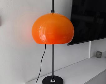 Orange Table Lamp by Frank Bentler for Wila, 1970s,Vintage Table Lamp/Space Age Light/