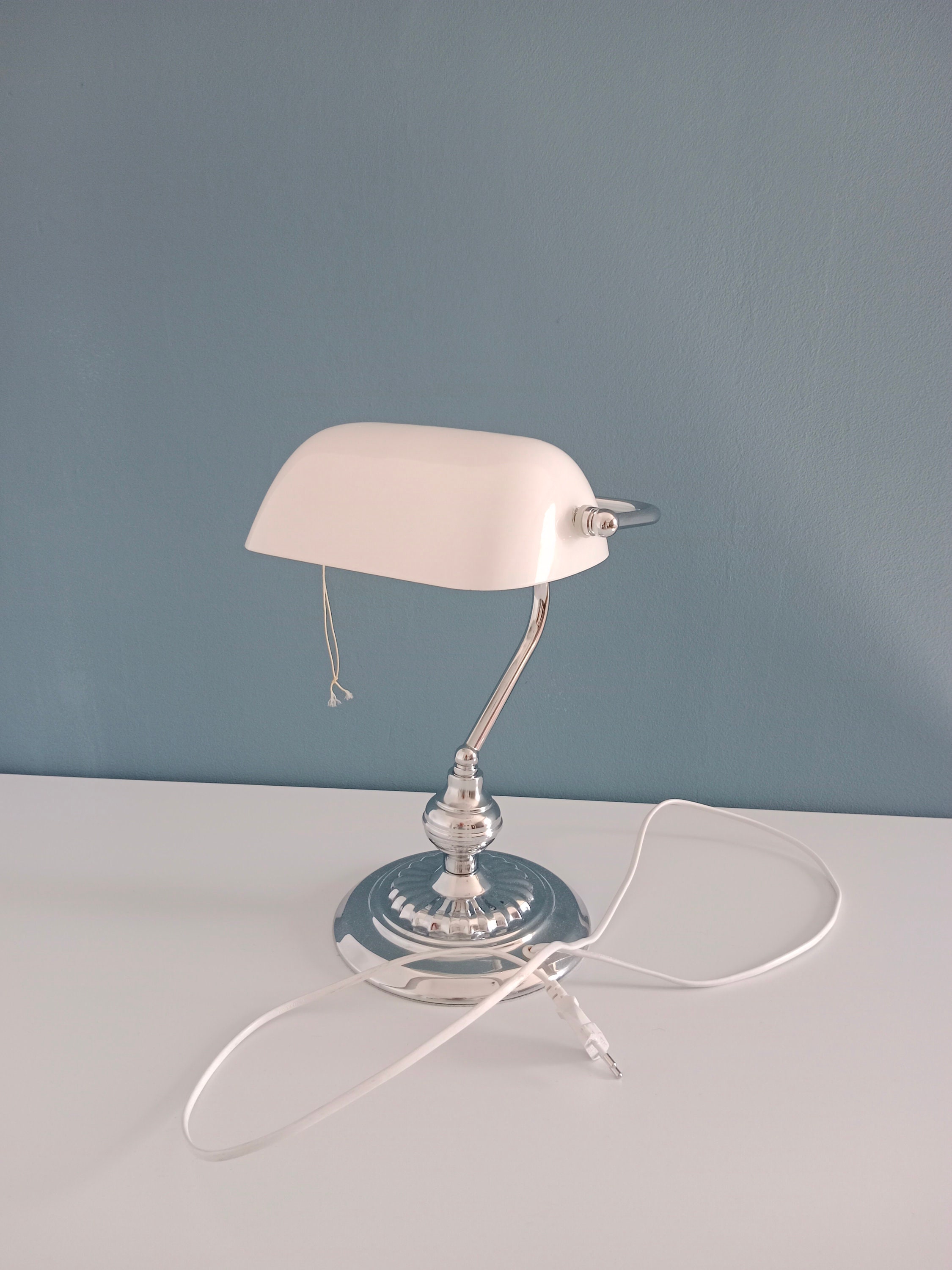 Antique Silver Plated Bankers Lamp Desk Lamp 1920s At