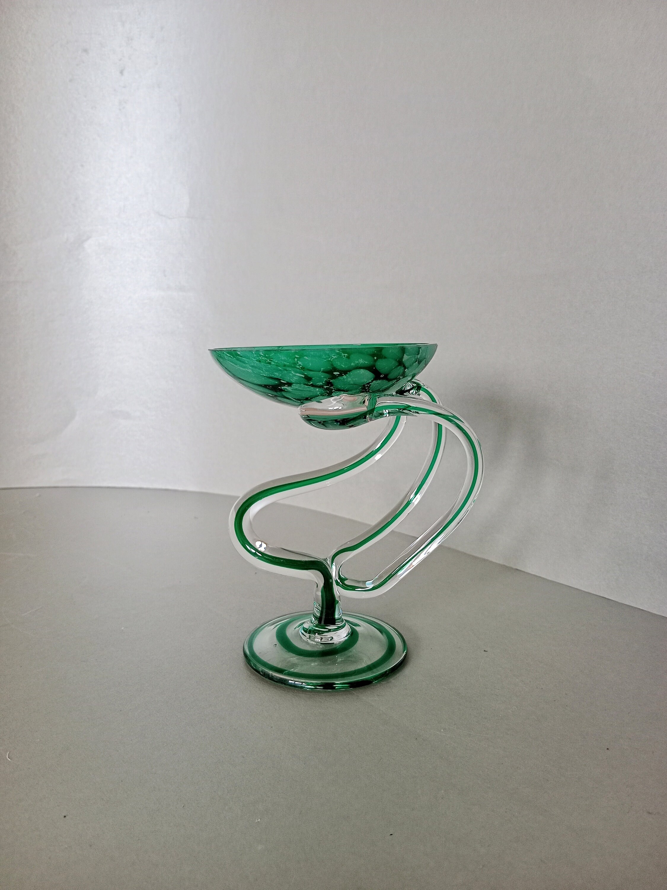 Vintage Jozefina Krosno Blown Glass Bowl / Deco Glass / Polish Glass