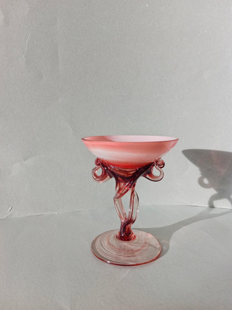 Vintage Jozefina Krosno Blown Glass Bowl / Deco Glass / Polish Glass