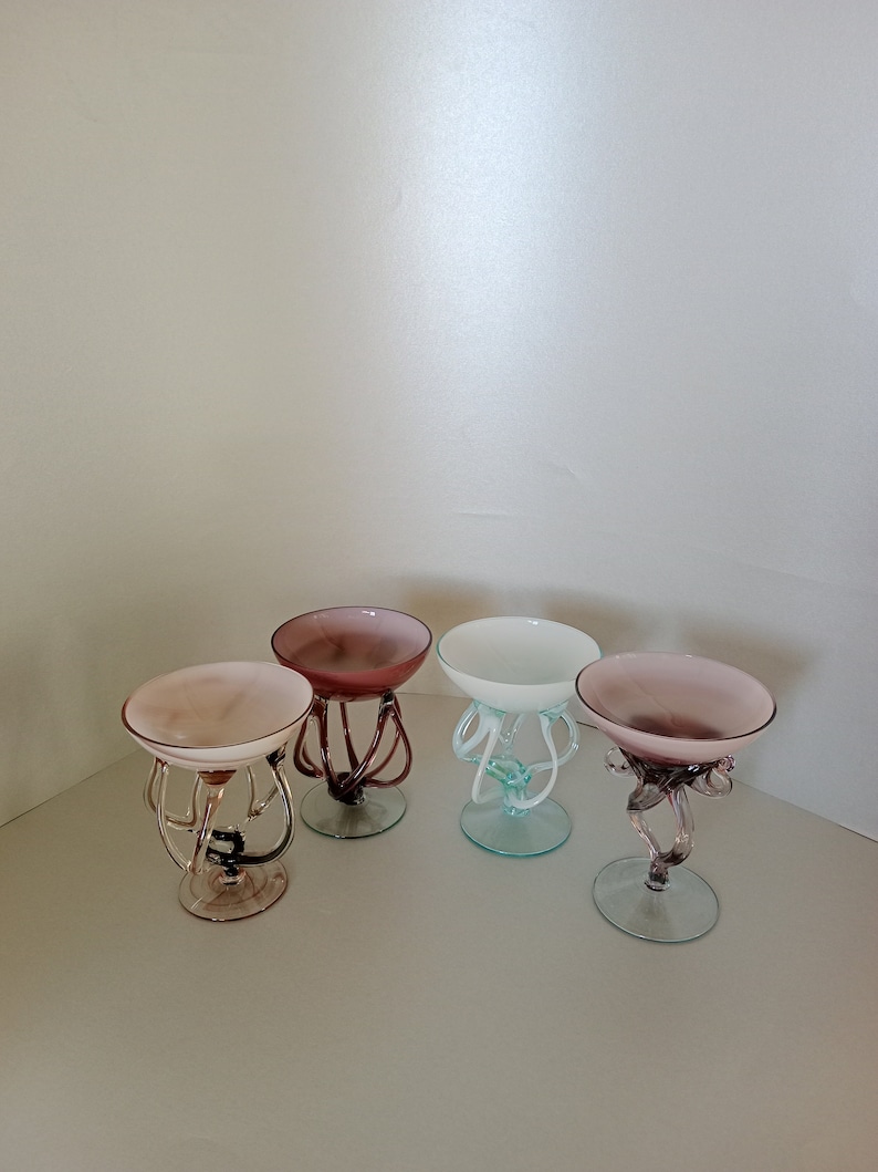 Vintage Jozefina Krosno Blown Glass Bowl / Deco Glass / Polish Glass