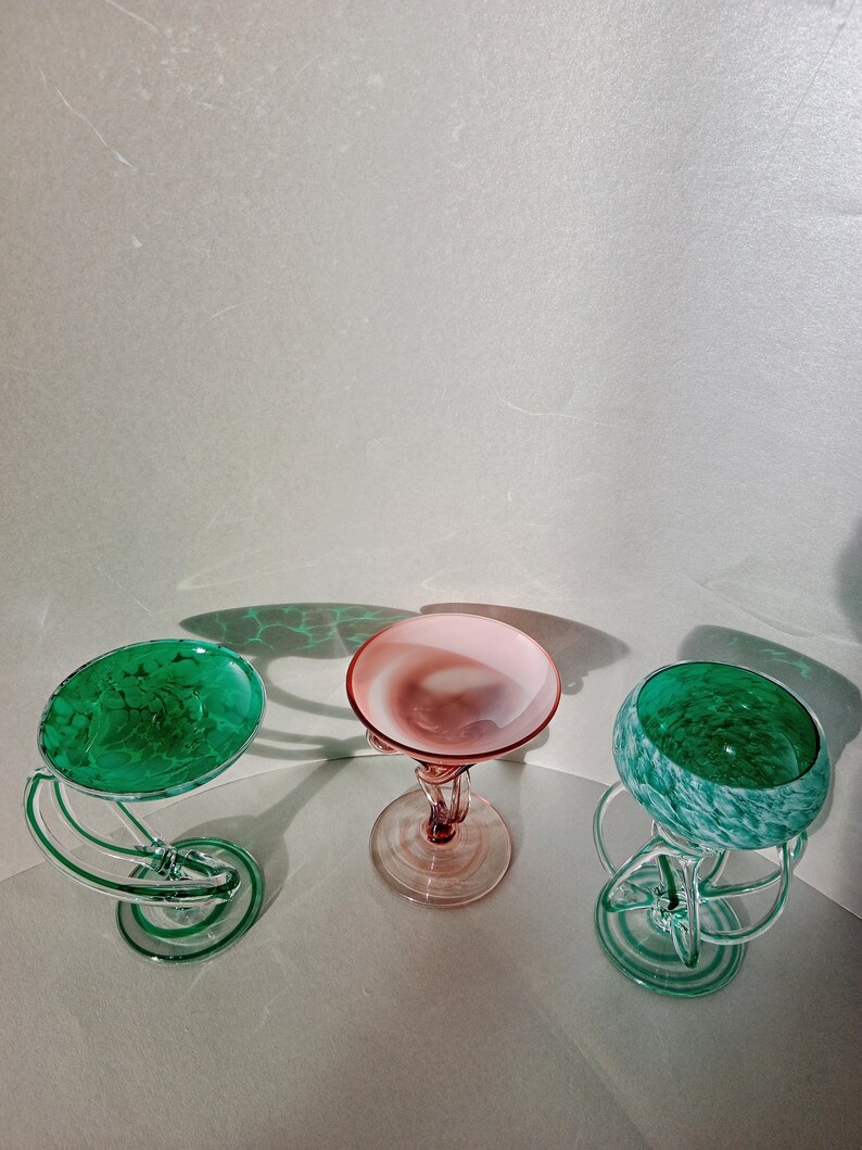 Vintage Jozefina Krosno Blown Glass Bowl / Deco Glass / Polish Glass