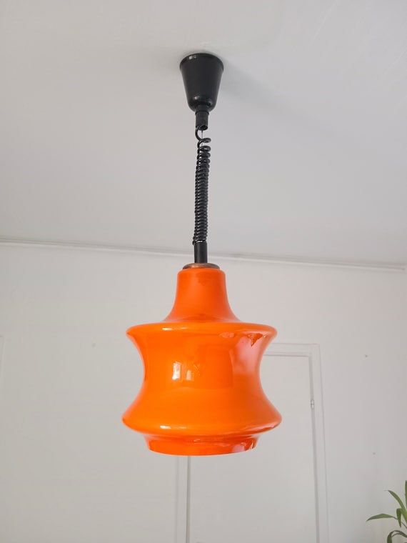 Space Age Orange Pendant Lamp,Peill Putzler/Vintage Pendant Lamp/Vintage Hanging Lamp/Mid Century Light/MCM Modern Lighting / Retro Lighting