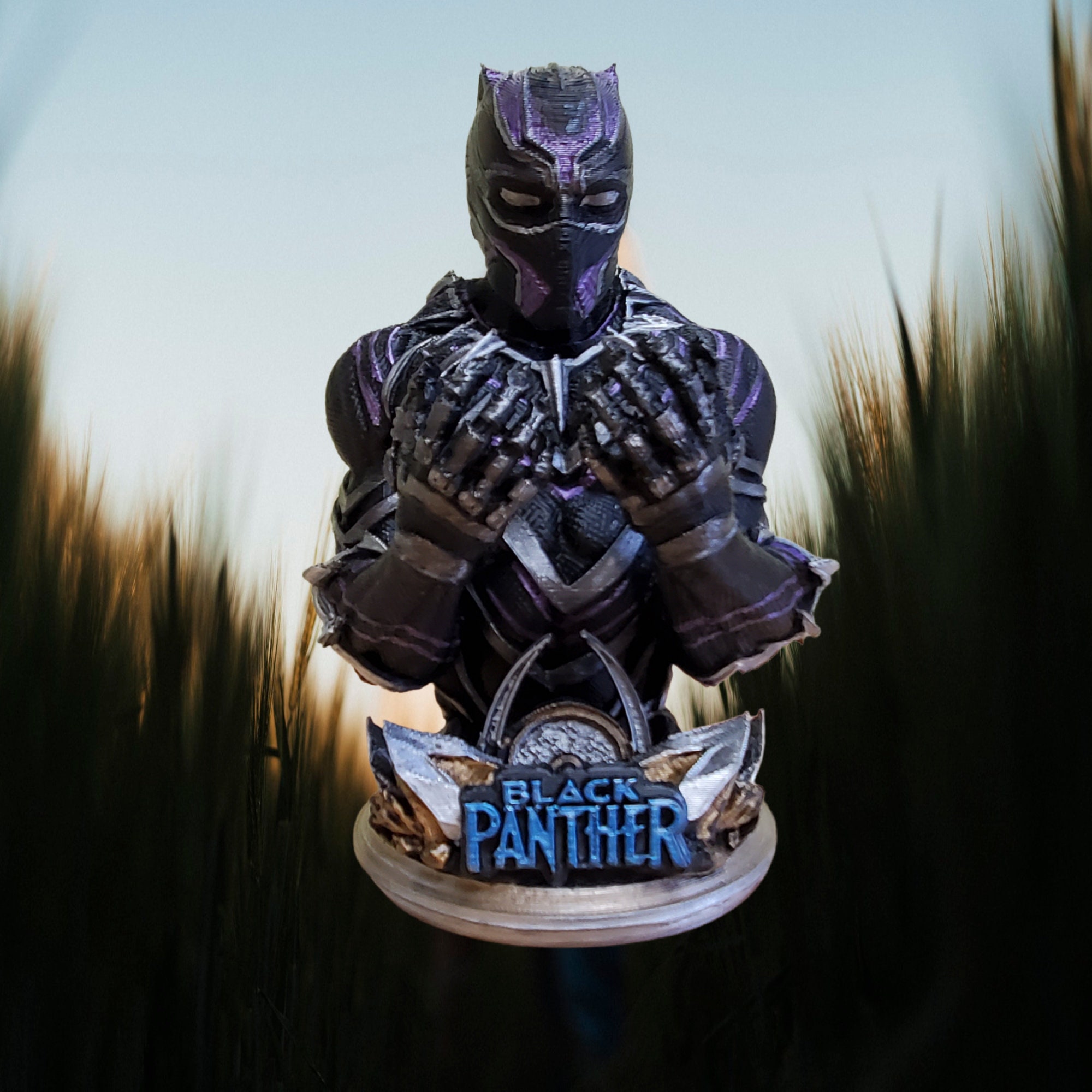 3d Printed Black Panther Bust. | Etsy