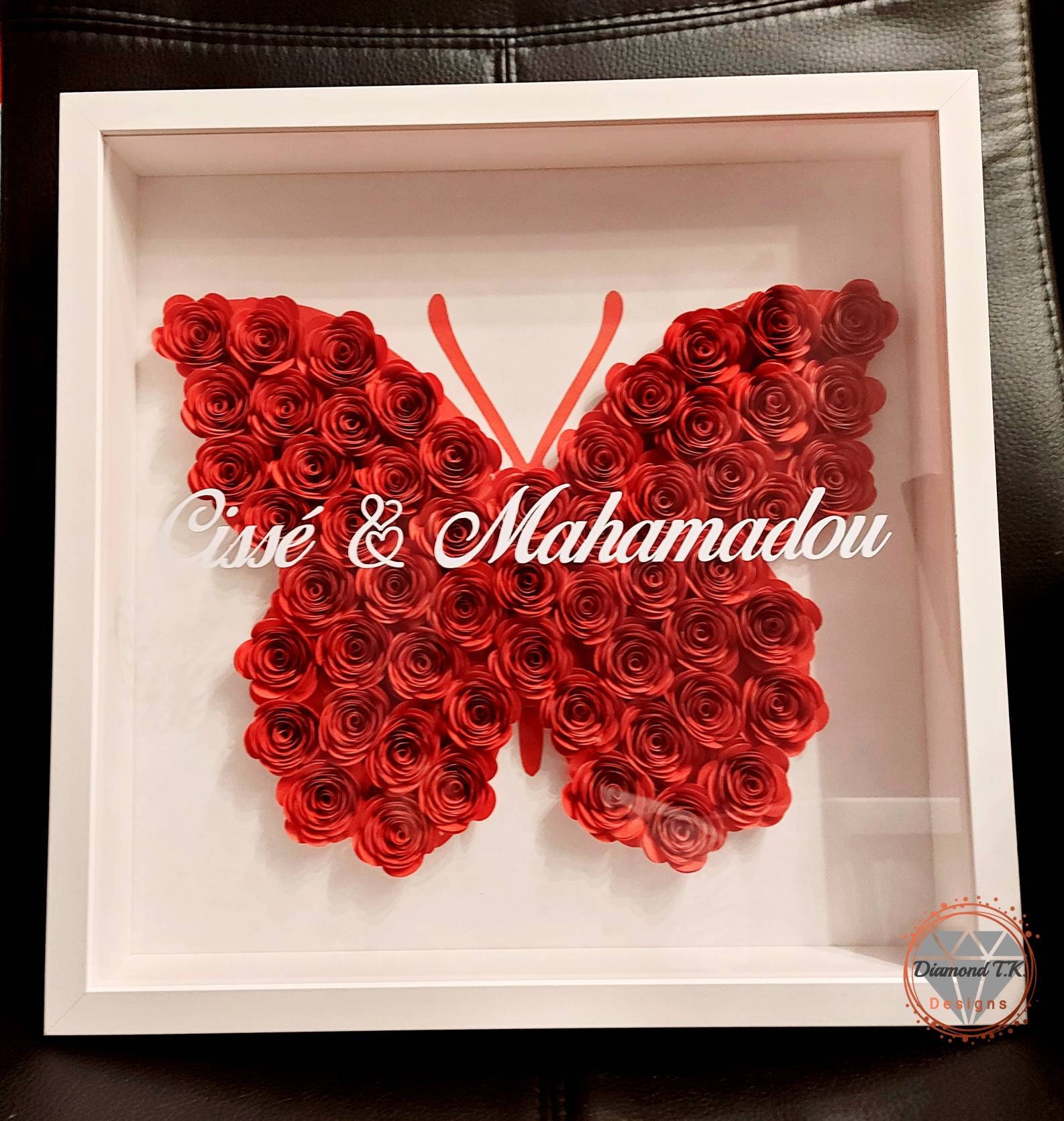 Cadre de Roses Papillon, Cadre Personnalisé