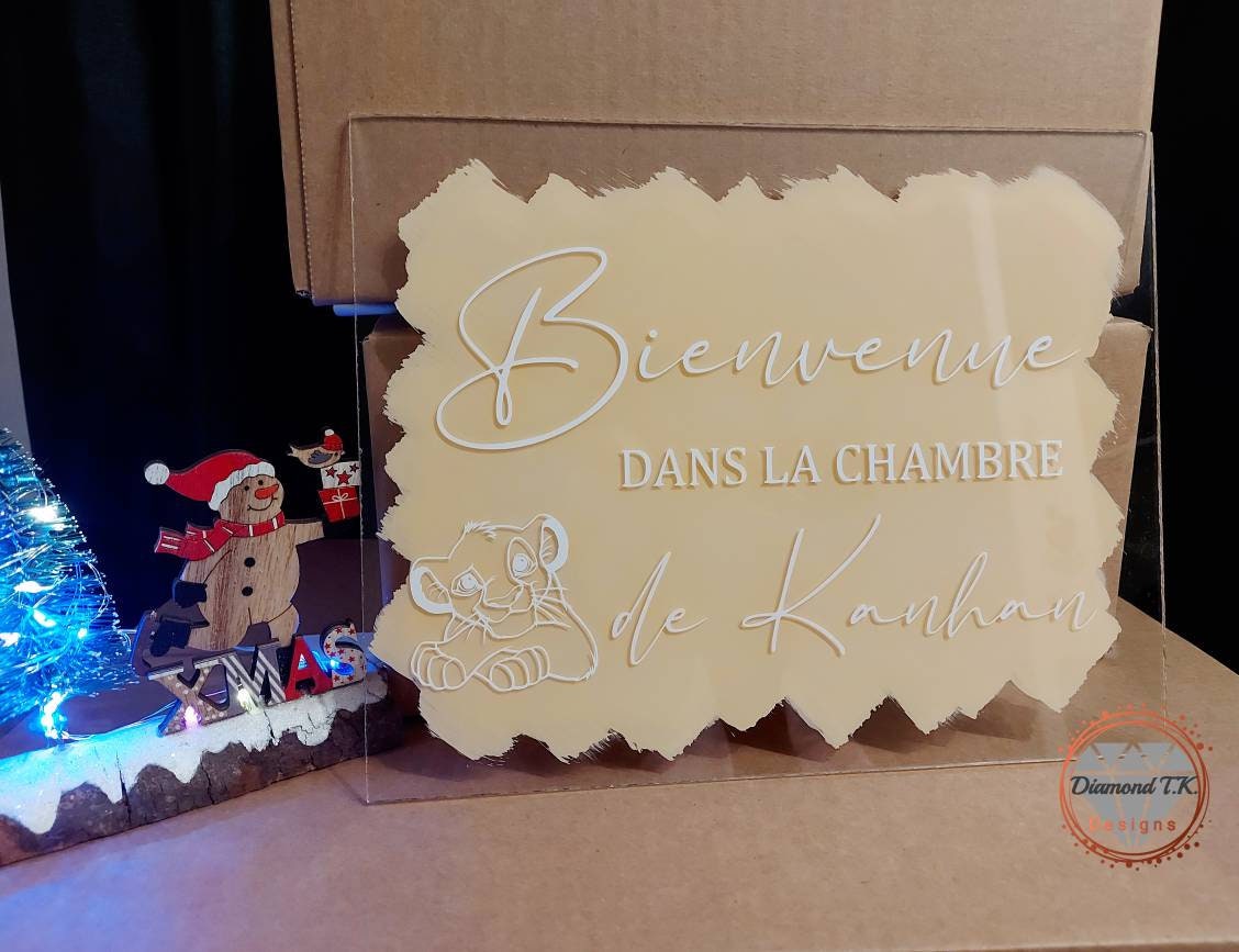 Plaque Acrylique Personnalisée, Décoration Chambre Enfant