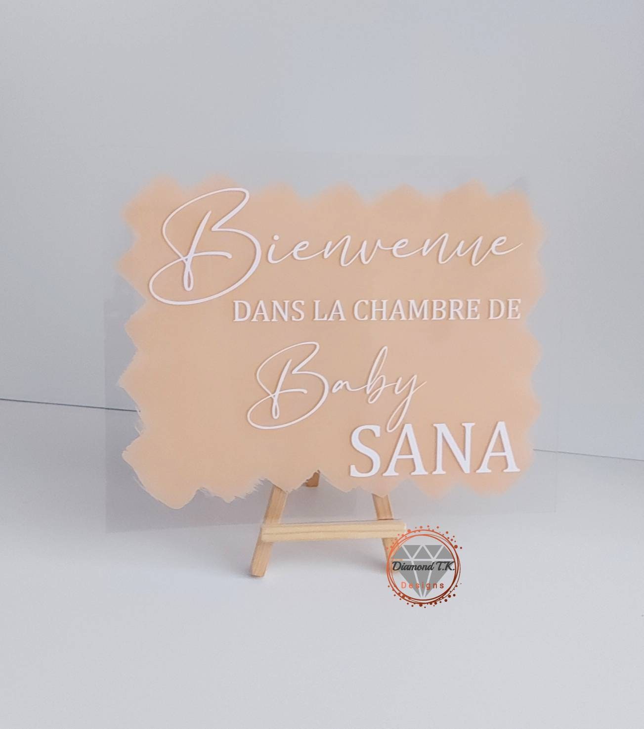 Plaque Acrylique Personnalisée, Panneau de Bienvenue Pour Chambre d'enfant