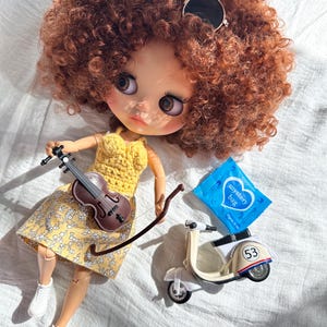 Custom Blythe Doll | OOAK Handmade Art Doll | Unique Collectible Doll with Outfit & Accessories | Gift for Doll Lovers