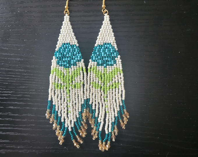 Featured listing image: Attu Basket-Inspired Earrings: Rose
