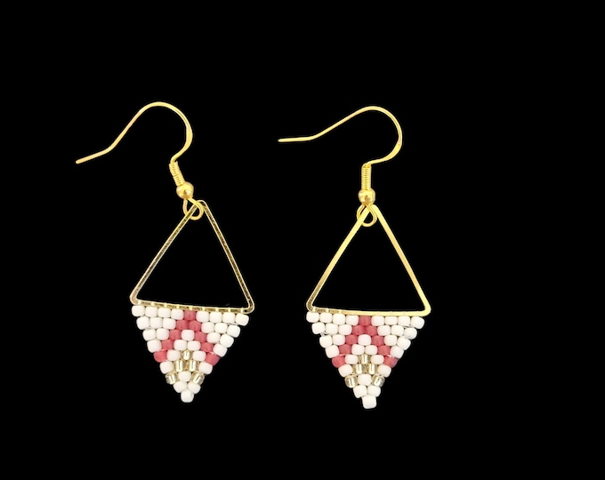 Featured listing image: Attu Basket-Inspired Earrings: Triangle