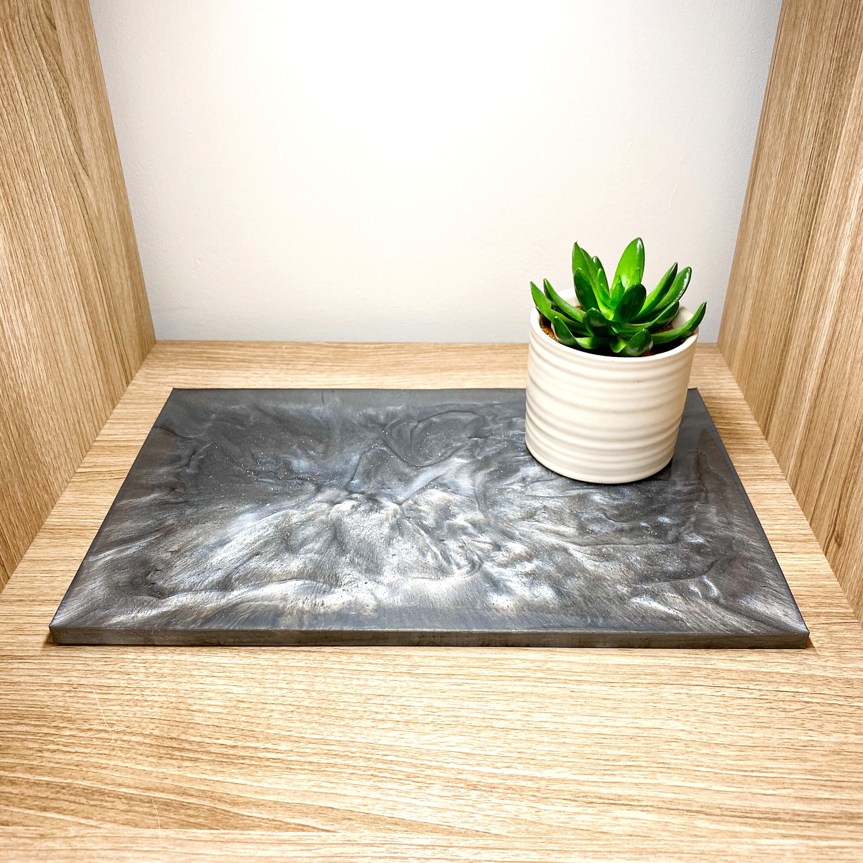 Marble Tray Medium Resin Marble Resin Tray Gift Etsy