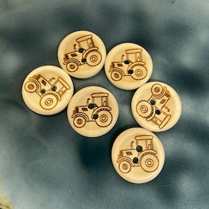 Pack of 3 wooden tractor buttons button 244