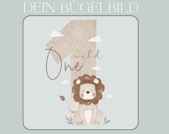 Lion One 1 Birthday Number Iron-on Transfer